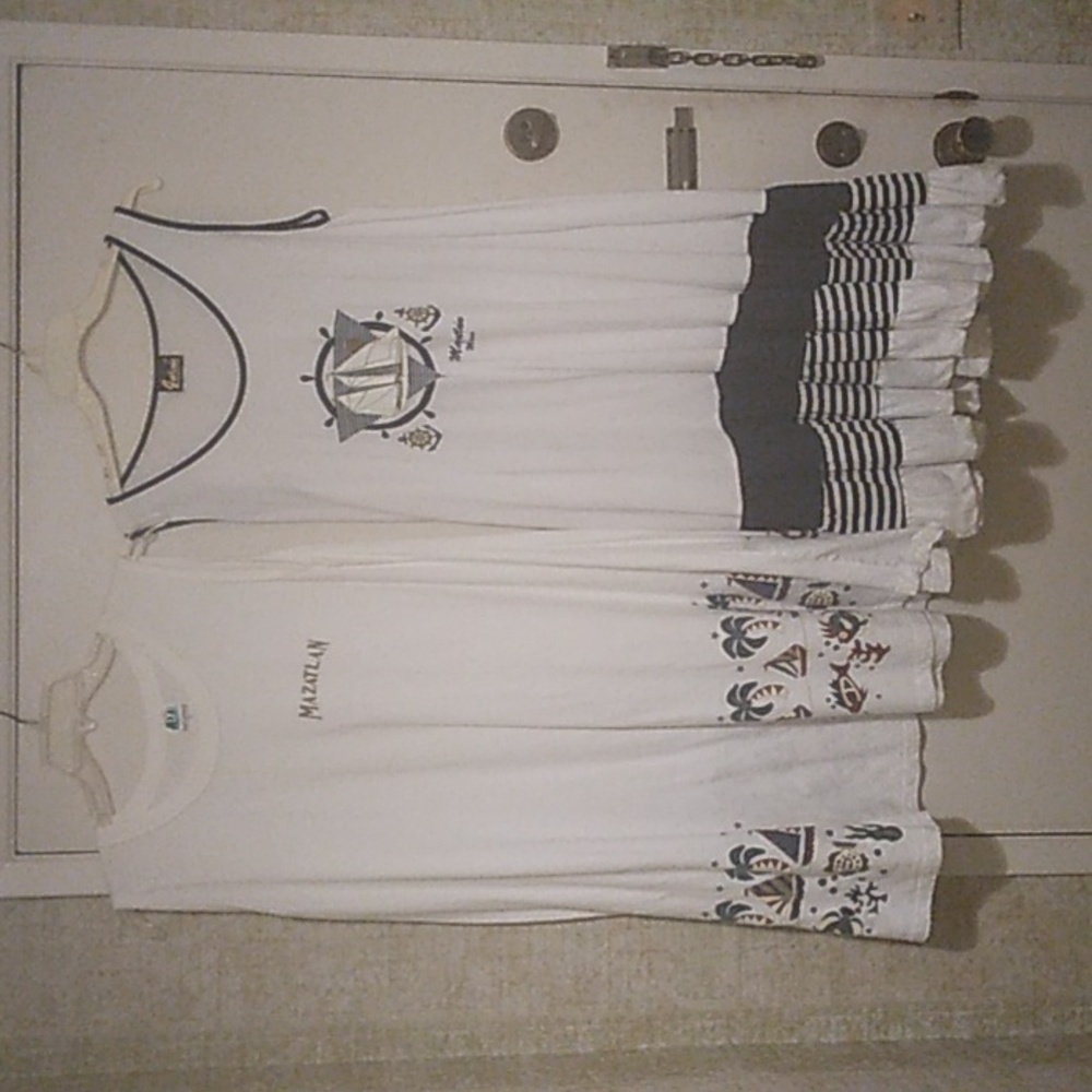 Two vintage Mazatlan Sun Dresses/ Beach Cover Large